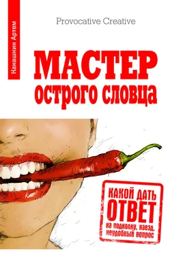 Артем Канашкин Мастер острого словца. Какой дать ответ на подколку, наезд, неудобный вопрос обложка книги