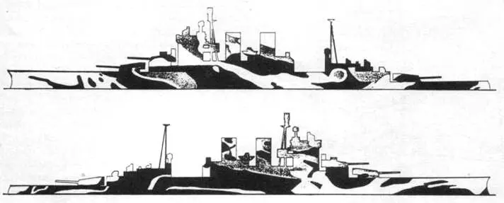 Линейный крейсер Ринаун Камуфляжная окраска в период с 1941 по 1942 гг - фото 54