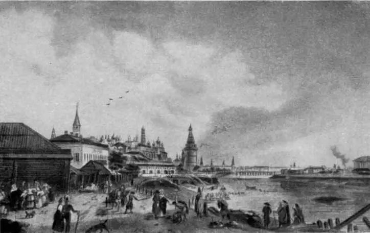 Москва конца XVIII века Гравюра художника Делабарта Дрезден Россия страна - фото 3