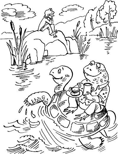 A turtle swam by Toad got on the turtles back Turtle said Toad take me - фото 6