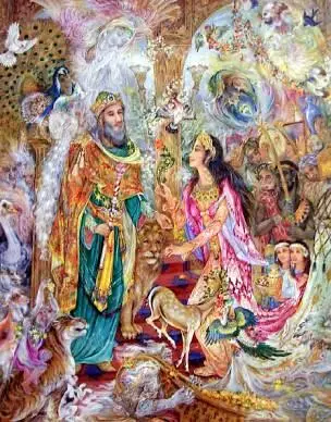 Визит царицы Савской к царю Соломону Сухраб и Гурдофарид герои Шахнаме - фото 84