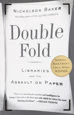 Nicholson Baker Double Fold: Libraries and the Assault on Paper обложка книги