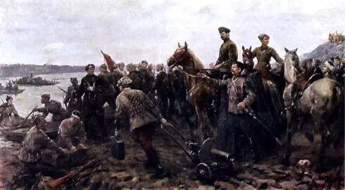М В Фрунзе и В И Чапаев под Уфой Художник Плотнов А 1942 г Не подлежит - фото 18