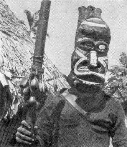 Маска для ритуального танца Духовая трубка бесшумная смерть Три - фото 14