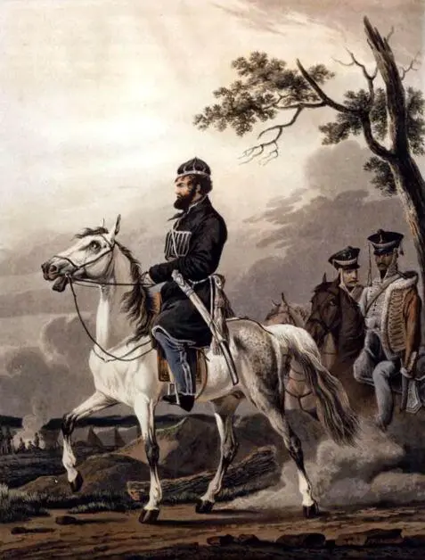 Партизан Давыдов Раскрашенная гравюра 1814 г В свое время Давыдов в одном - фото 57