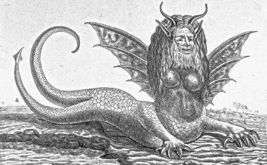 Die Harpyie ein geflügeltes Fabelwesen Kupferstich aus dem 18 Jahrhundert - фото 12