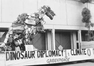 The Greenpeace display outside the conference hall in Kyoto The insurance - фото 59
