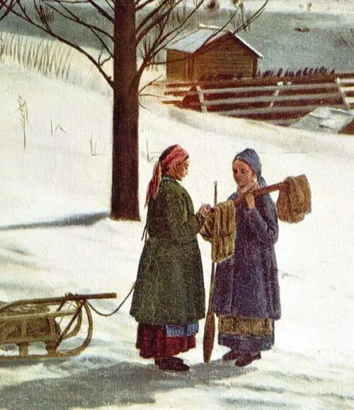 Н С КрыловРусская зима Фрагмент Алексей Тарасович Марков 18021878 Марков - фото 410