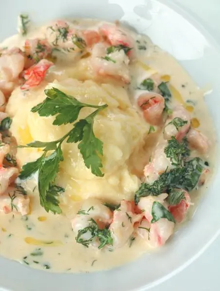 Тигровые креветки с миниовощами в легком курином студне Куриный бульон 500 - фото 289