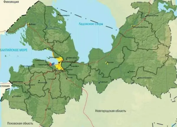 На фотографии карта Петербургской области 417 Трилистник Принимать три - фото 14