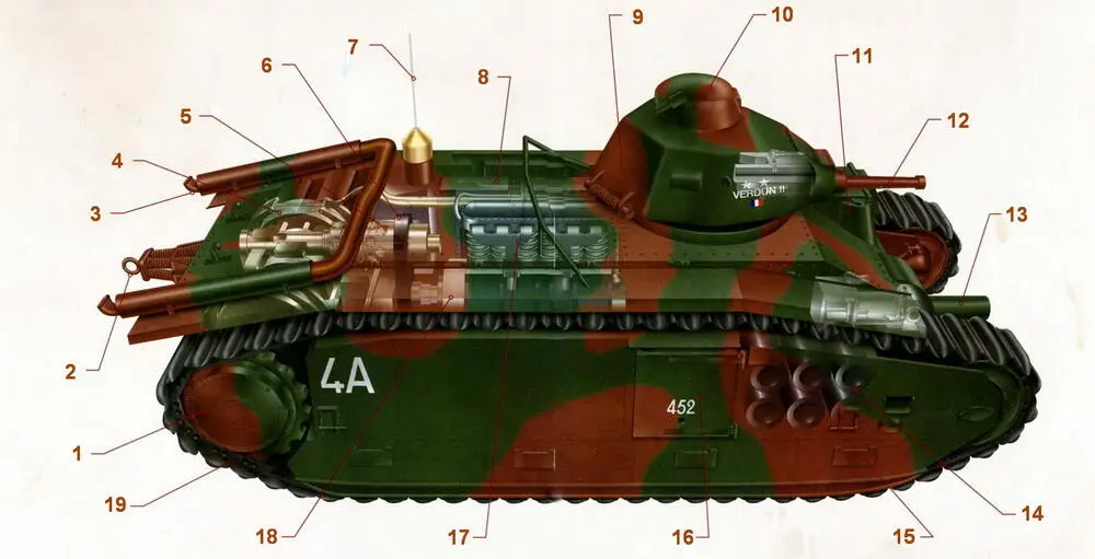 ТЯЖЕЛЫЙ ТАНК В 1bis Танк B1bis 37й батальон боевых танков 1я полубригада - фото 8