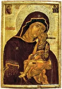 Икона Матерь Божья Умиление 1644 г церковь Рождества Богородицы - фото 5