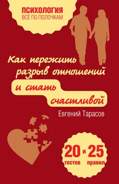 Евгений Тарасов Как пережить разрыв отношений и стать счастливой. 20 тестов и 25 правил обложка книги