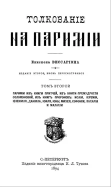 Виссарион Нечаев Толкование на паримии из Книги Притчей обложка книги