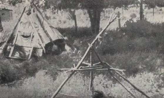 Летняя палатка индейцев оджибвеев Миннесота 1947 Зимняя палатка индейцев - фото 25