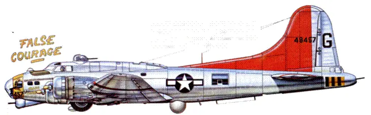 FALSE COURAGE B17G65VE из 7 й бомбардировочной эскадрильи 34й - фото 259