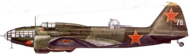 Ил4 постройки 1944 г в стандартной окраске второй половины войны Верх - фото 160
