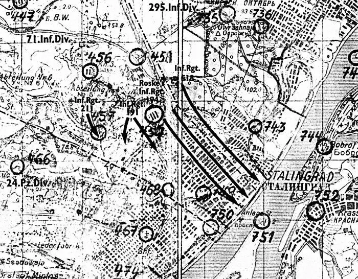 Продвижение 71й пехотной дивизии в городе 14 сентября 1942 г По часовой от - фото 126