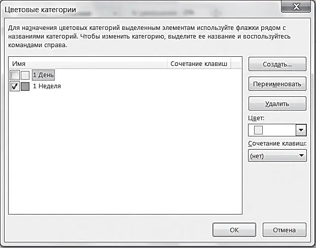 Начинайте названия контекстных категорий с цифры 2 например 2Шеф Outlook - фото 25