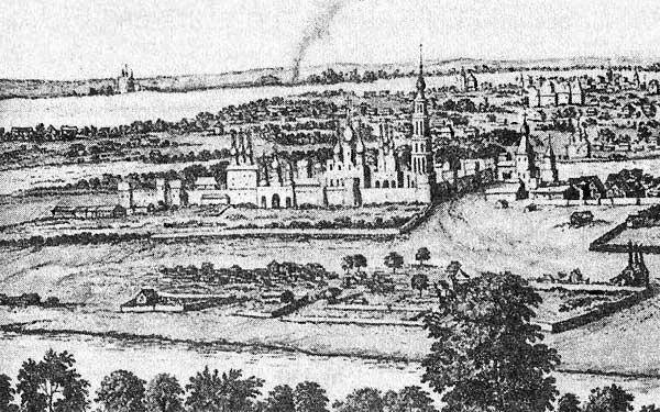 Рис 30 Де Брюнн Панорама Москвы 1702 года с Воробьевых гор Вид на - фото 30