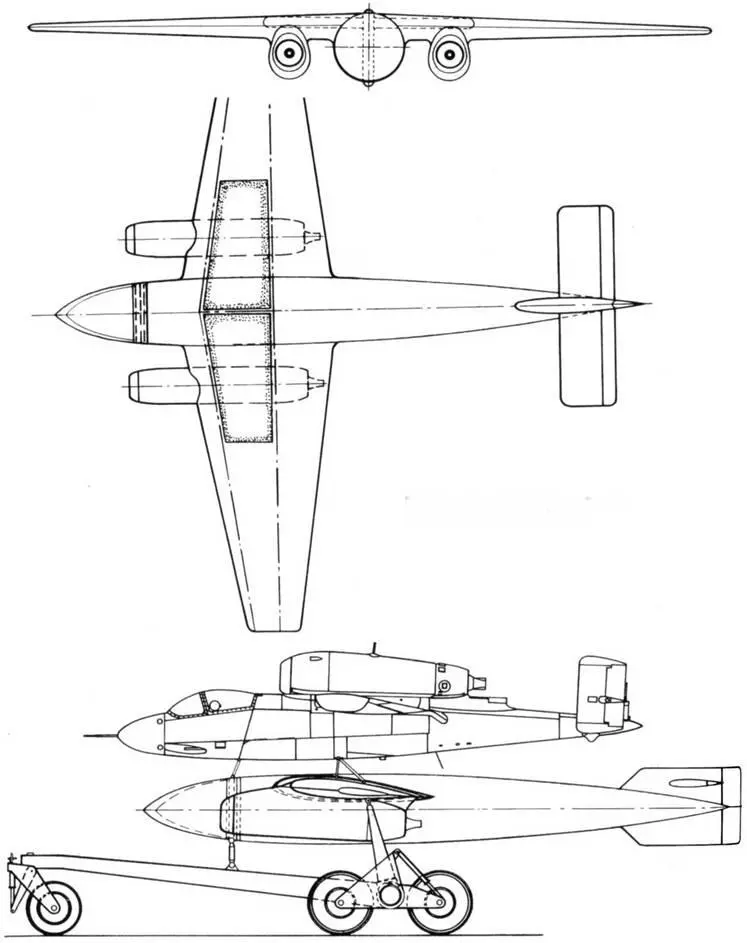 Mist el 5 связка из He 162 и беспилотного Арадо E 377a 30 ноября 1944 года - фото 46