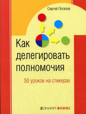 Сергей Потапов Как делегировать полномочия. 50 уроков на стикерах обложка книги