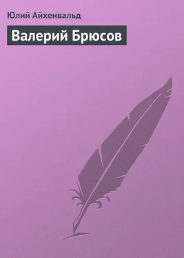 Юлий Айхенвальд Валерий Брюсов обложка книги