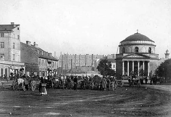 Варшава Площадь Трех Крестов Trzech krzyzy Снимок 1870 года Генриетта - фото 6