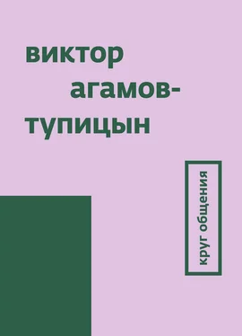 Виктор Агамов-Тупицын Круг общения обложка книги