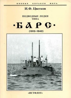 Игорь Цветков Подводные лодки типа “Барс” (1913-1942) обложка книги