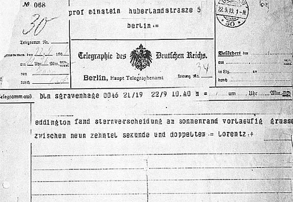 Телеграмма Лоренца Эйнштейну Альберт тут же поделился радостью с матерью - фото 29