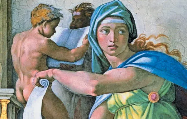 Микеланджело Буонарроти Дельфийская сивилла Фрагмент 15081512 гг Плафон - фото 54