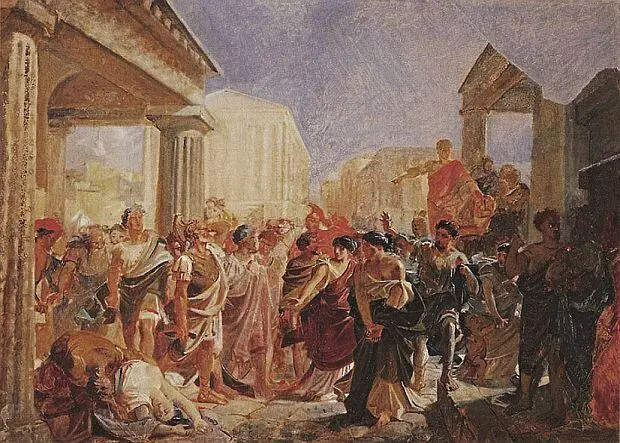 Смерть Вергинии Эскиз Художник Н Н Ге Вергиний же приведя с собой бушующую - фото 94