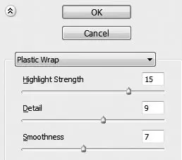 Рис 1928Настройки фильтра Plastic Wrap Целлофановая упаковка Следующим - фото 549