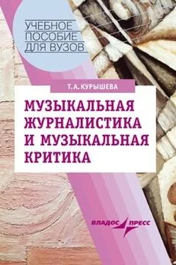 Татьяна Курышева Музыкальная журналистика и музыкальная критика: учебное пособие обложка книги