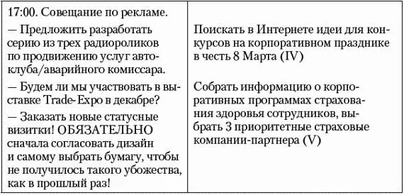 На этой странице ежедневника сверху расположен контрольный раздел Слева под - фото 10