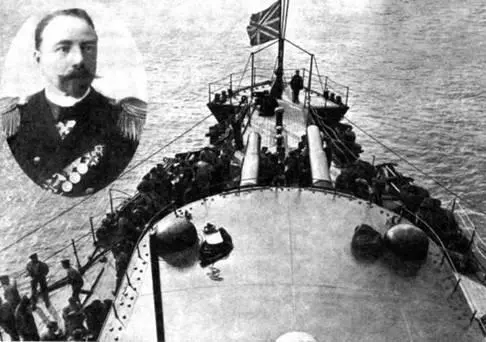 На баке броненосца Орел 1903 г Слева вверху командир Орла капитан 1 - фото 8