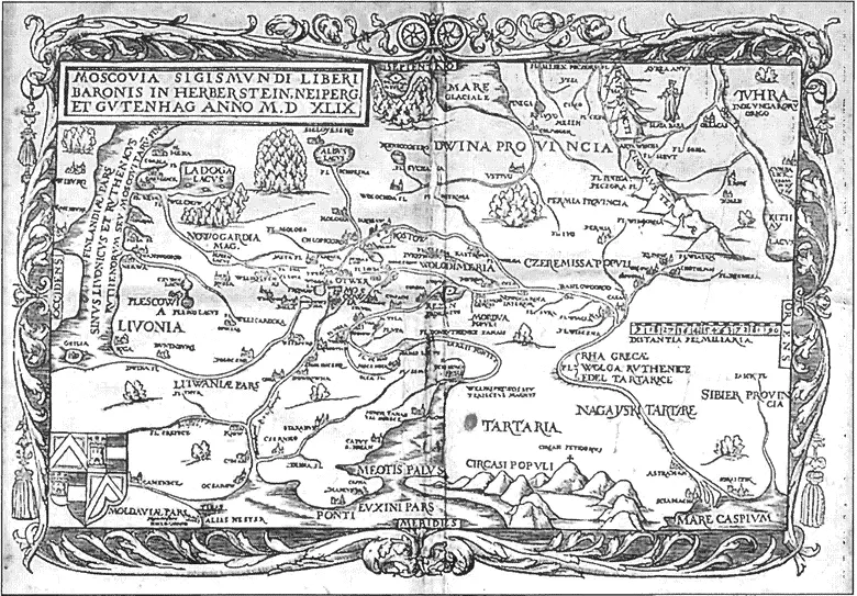Карта Московии 1549 г Вена Алексей Адашев и священник Сильвестр Гравюра - фото 7