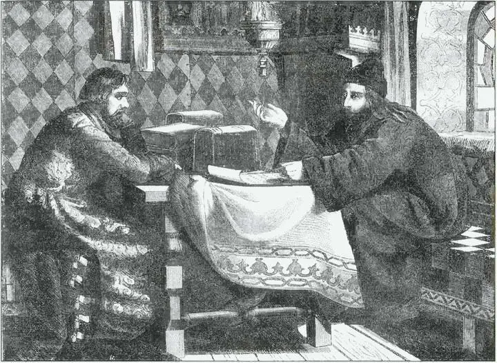 Алексей Адашев и священник Сильвестр Гравюра XIX в Иван Грозный - фото 8