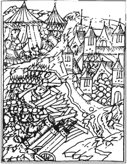 Осада Казани войсками Ивана Грозного в 1552 г Миниатюра XVI в - фото 14