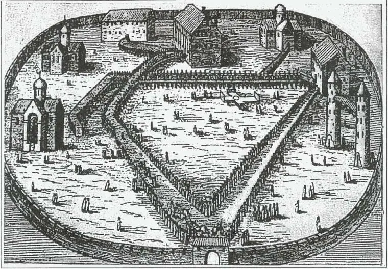 Александровская слобода Гравюра XVI в Александровская слобода Трапезная - фото 25