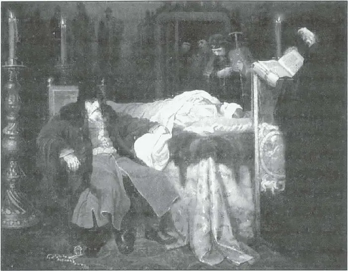 Иван Грозный у тела убитого им сына Художник ВГ Шварц 1864 г Царь - фото 39