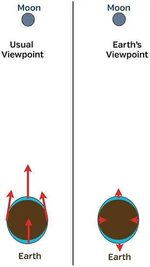 Fig 48 Newtons explanation for the tides on the Earths oceans Now the - фото 36