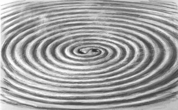Fig 163 Gravitational waves flowing out from the orbiting star and hole as - фото 138