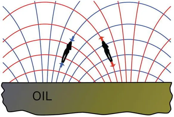 Fig 246 Tendex lines above a portion of the Earths crust The red lines - фото 206