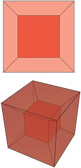Fig 292 From cube to tesseract If we take a cube and move it in a dimension - фото 261