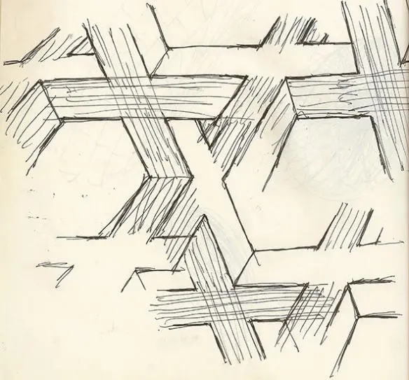 Fig 2911 The lattice of extrusions drawn by Christopher Nolan in his - фото 273