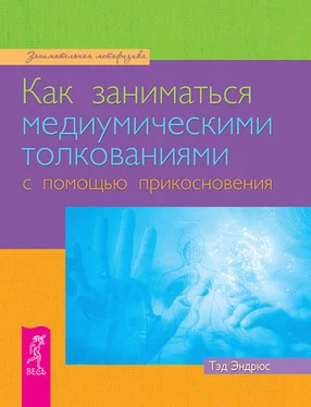 Тэд Эндрюс Как заниматься медиумическими толкованиями с помощью прикосновения обложка книги