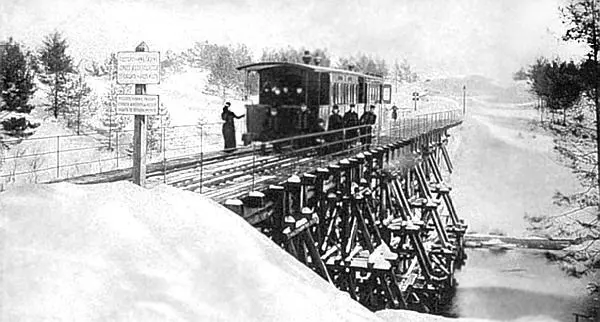 Приморская железная дорога Мост между станциями Курорт и Дюны 1900е годы - фото 106