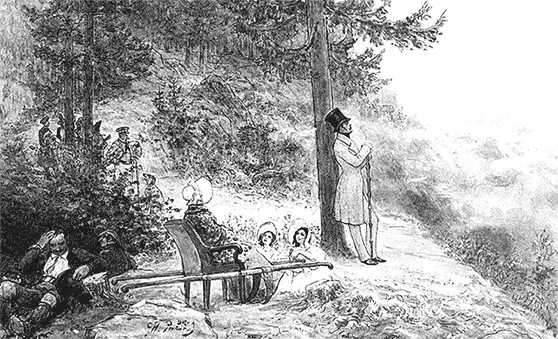 И Е Репин Николай I на прогулке в горах Швейцарии Николай I сопровождает - фото 109